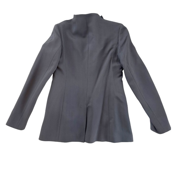 Coperni Charcoal Women's Asymmetrical Fitted Blazer - Picture 6 of 12